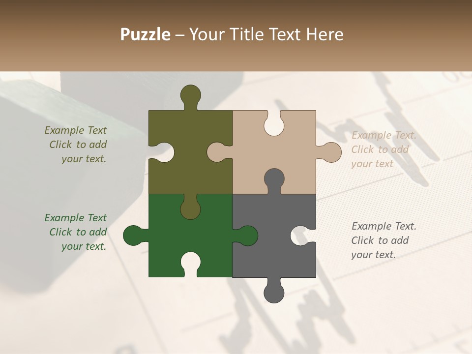 A Wooden Block On Top Of A Chart PowerPoint Template