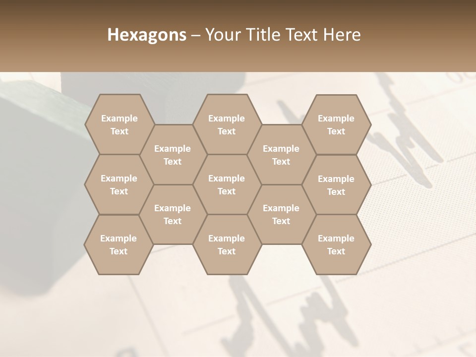 A Wooden Block On Top Of A Chart PowerPoint Template