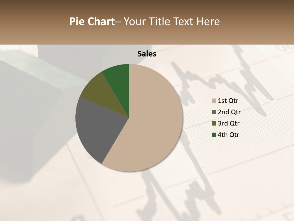 A Wooden Block On Top Of A Chart PowerPoint Template