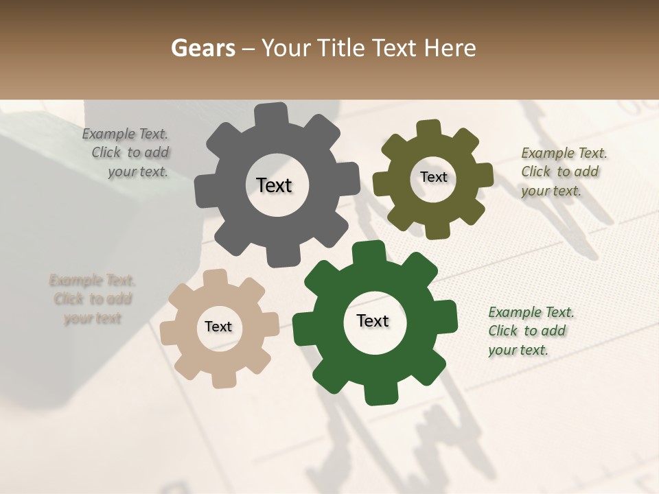 A Wooden Block On Top Of A Chart PowerPoint Template