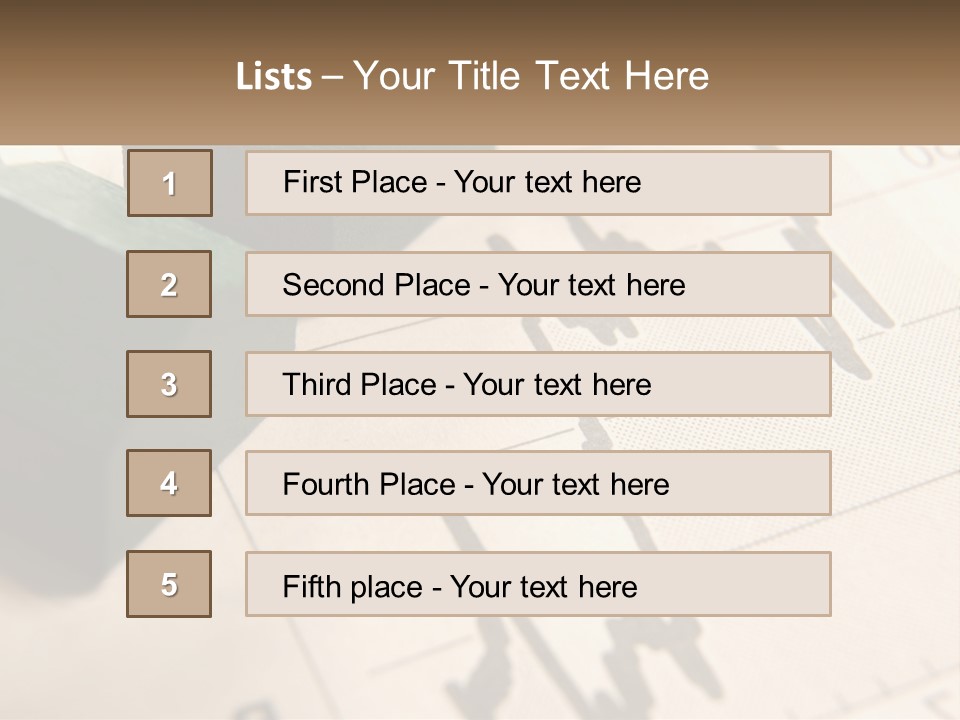A Wooden Block On Top Of A Chart PowerPoint Template