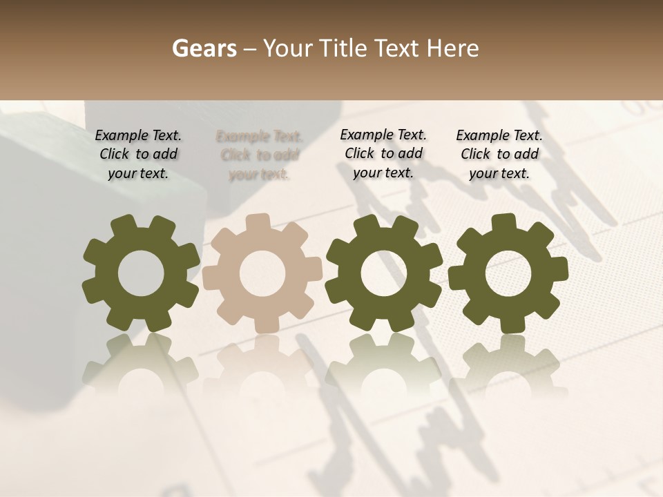 A Wooden Block On Top Of A Chart PowerPoint Template
