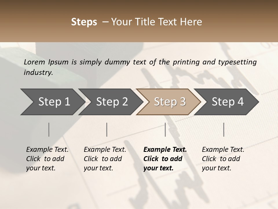 A Wooden Block On Top Of A Chart PowerPoint Template