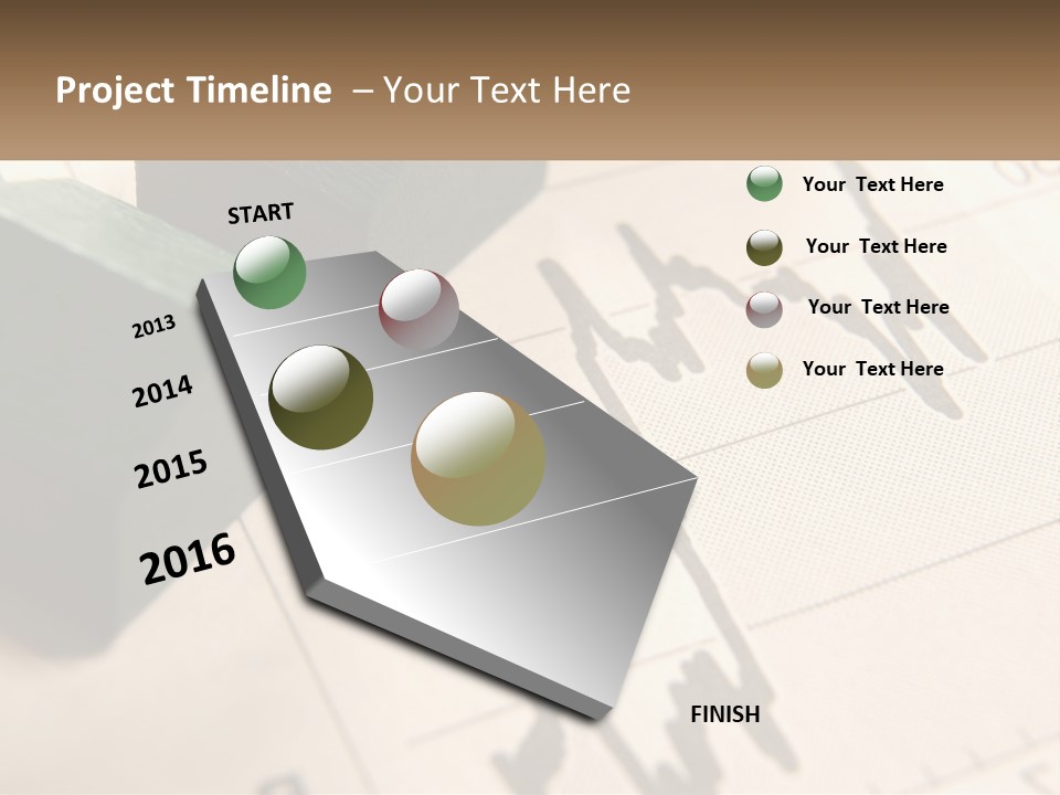 A Wooden Block On Top Of A Chart PowerPoint Template