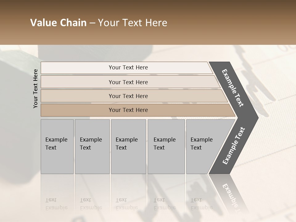 A Wooden Block On Top Of A Chart PowerPoint Template