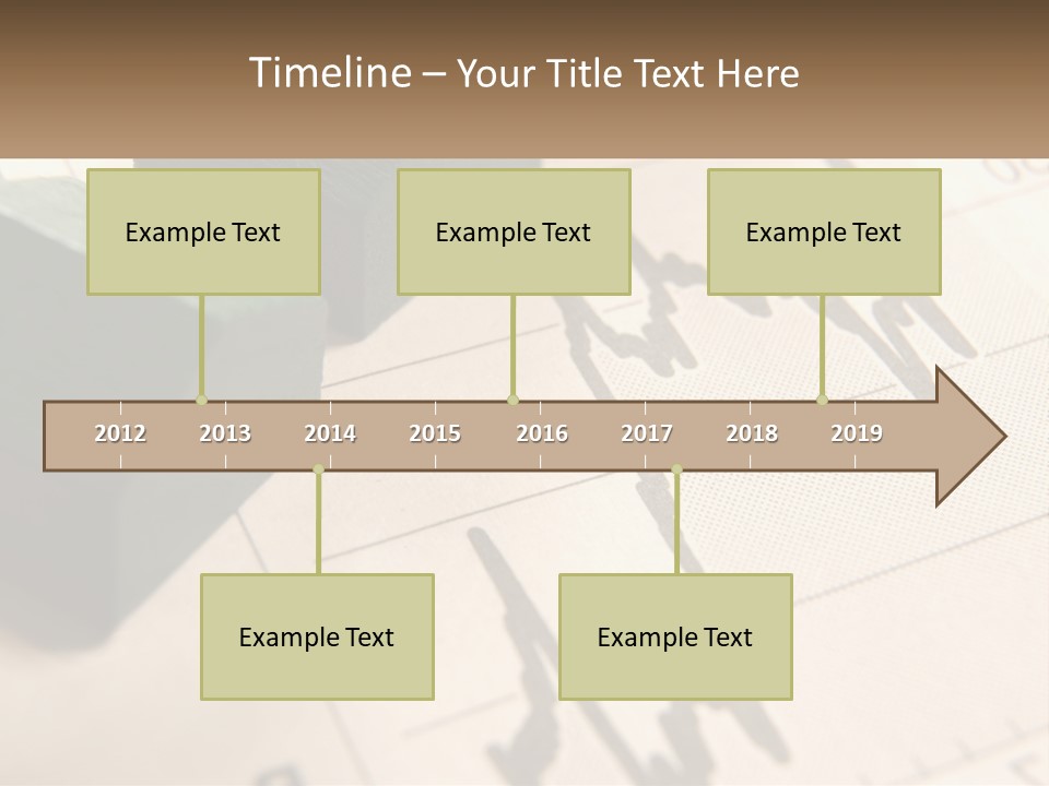 A Wooden Block On Top Of A Chart PowerPoint Template