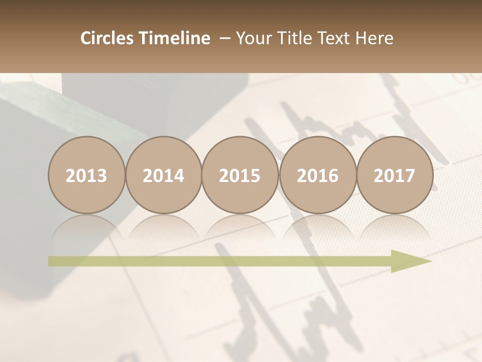 A Wooden Block On Top Of A Chart PowerPoint Template