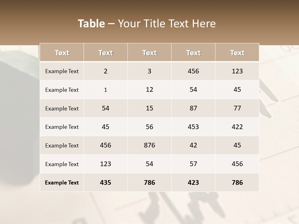 A Wooden Block On Top Of A Chart PowerPoint Template