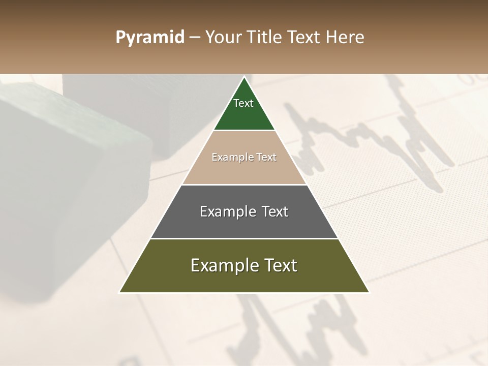 A Wooden Block On Top Of A Chart PowerPoint Template