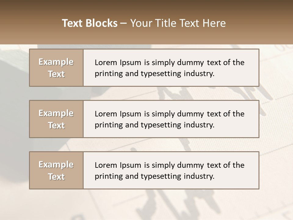 A Wooden Block On Top Of A Chart PowerPoint Template