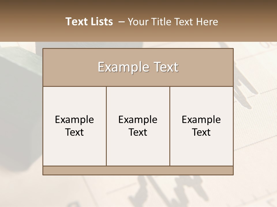 A Wooden Block On Top Of A Chart PowerPoint Template