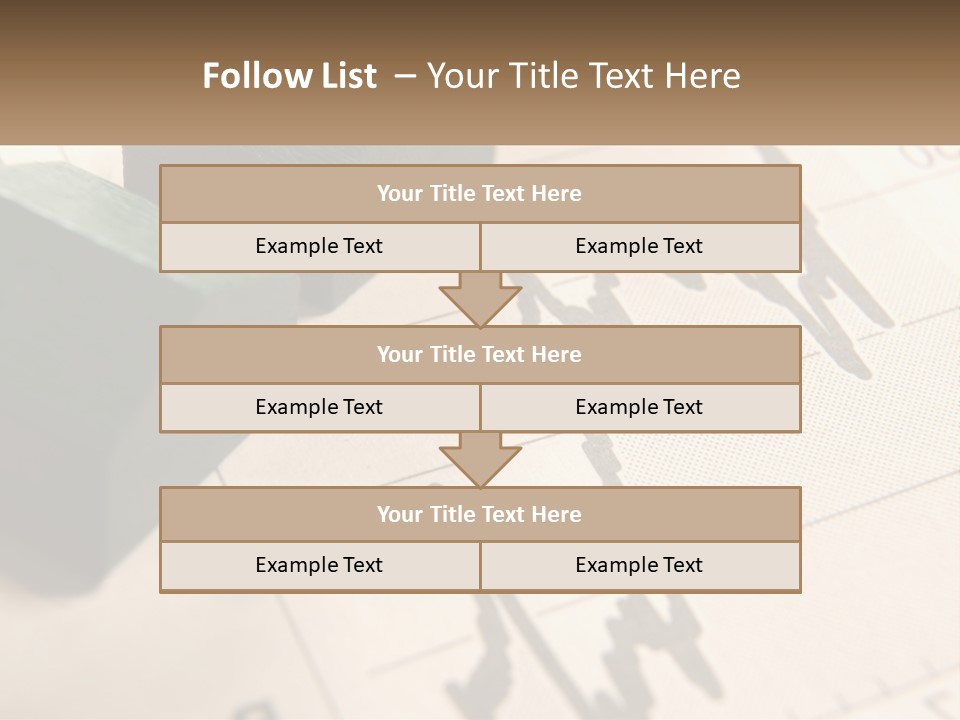 A Wooden Block On Top Of A Chart PowerPoint Template