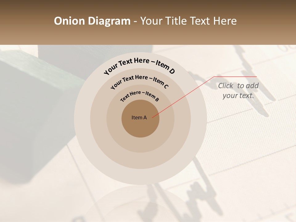 A Wooden Block On Top Of A Chart PowerPoint Template