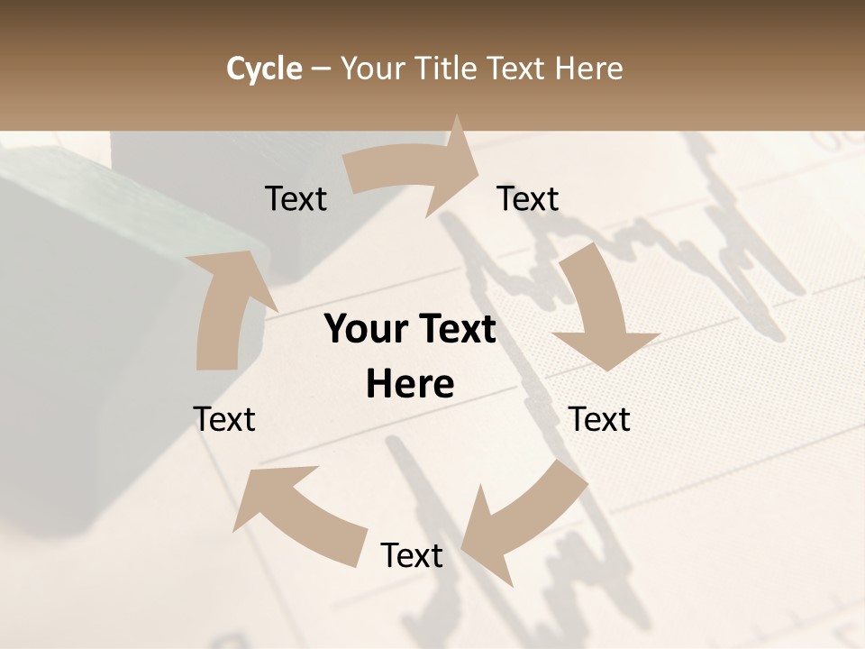 A Wooden Block On Top Of A Chart PowerPoint Template