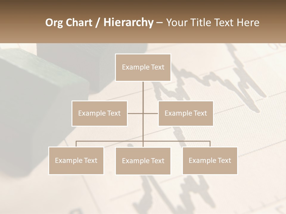 A Wooden Block On Top Of A Chart PowerPoint Template
