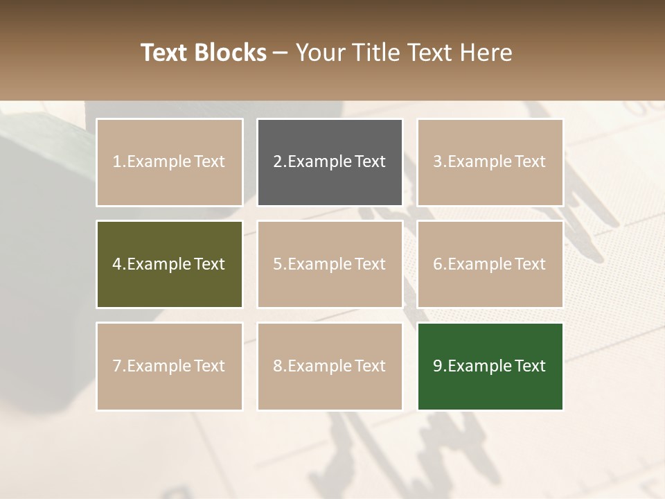 A Wooden Block On Top Of A Chart PowerPoint Template