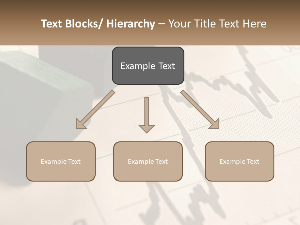 A Wooden Block On Top Of A Chart PowerPoint Template