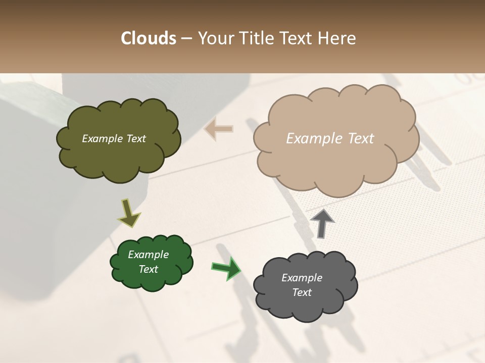 A Wooden Block On Top Of A Chart PowerPoint Template
