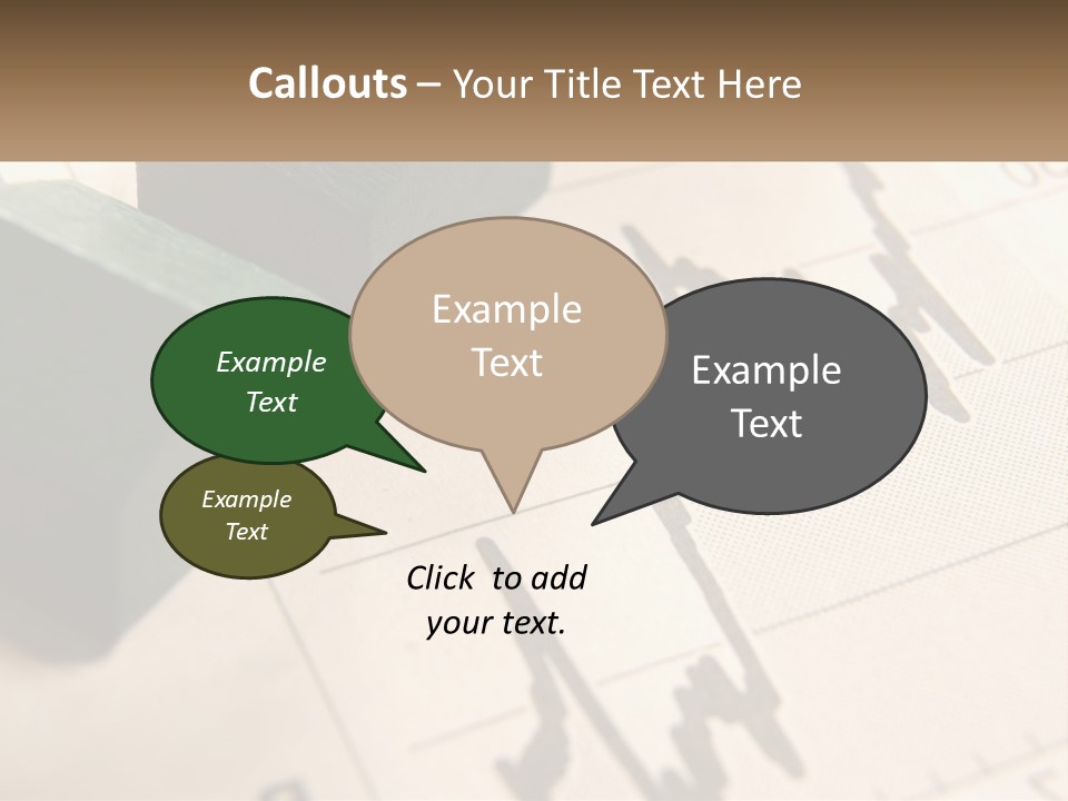 A Wooden Block On Top Of A Chart PowerPoint Template