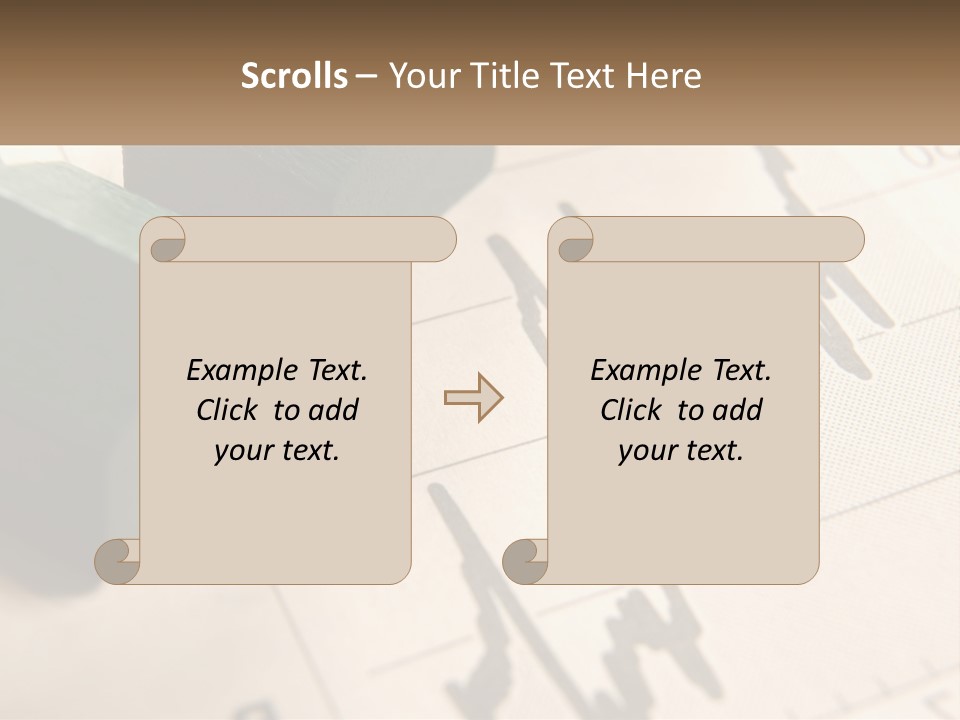 A Wooden Block On Top Of A Chart PowerPoint Template