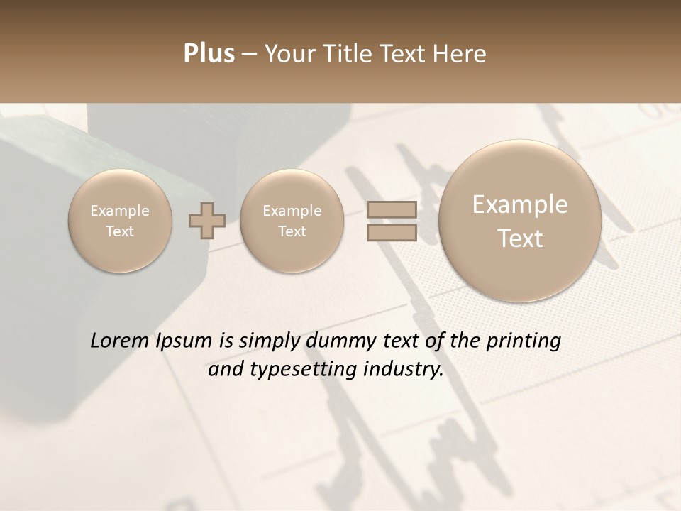 A Wooden Block On Top Of A Chart PowerPoint Template