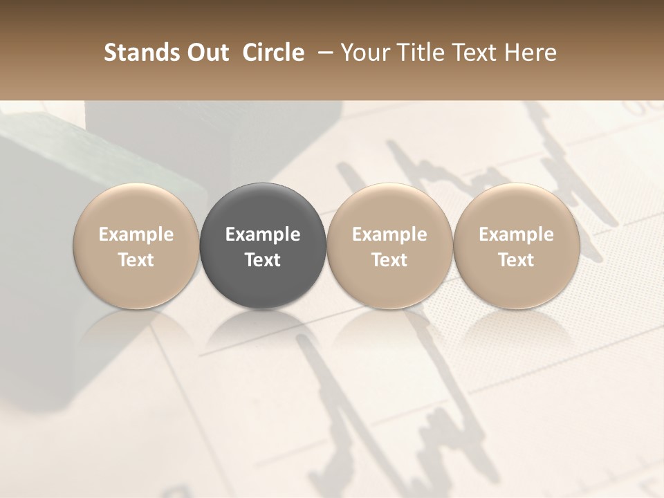 A Wooden Block On Top Of A Chart PowerPoint Template