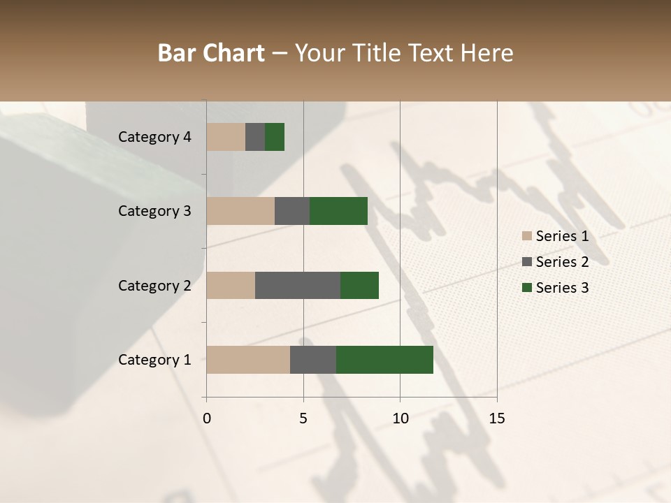 A Wooden Block On Top Of A Chart PowerPoint Template