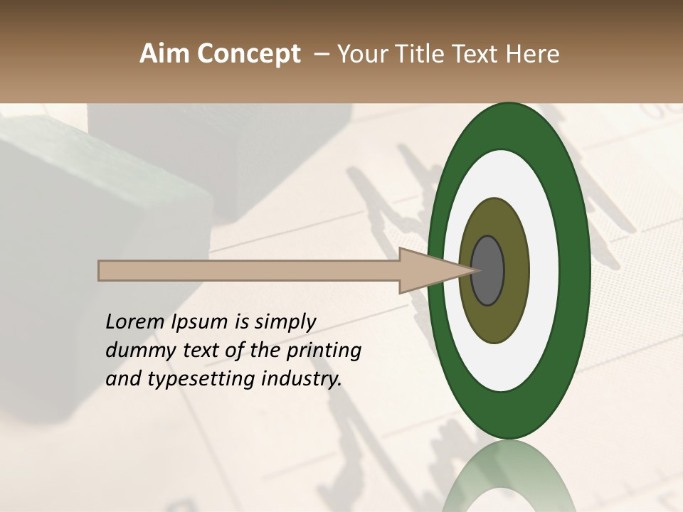 A Wooden Block On Top Of A Chart PowerPoint Template