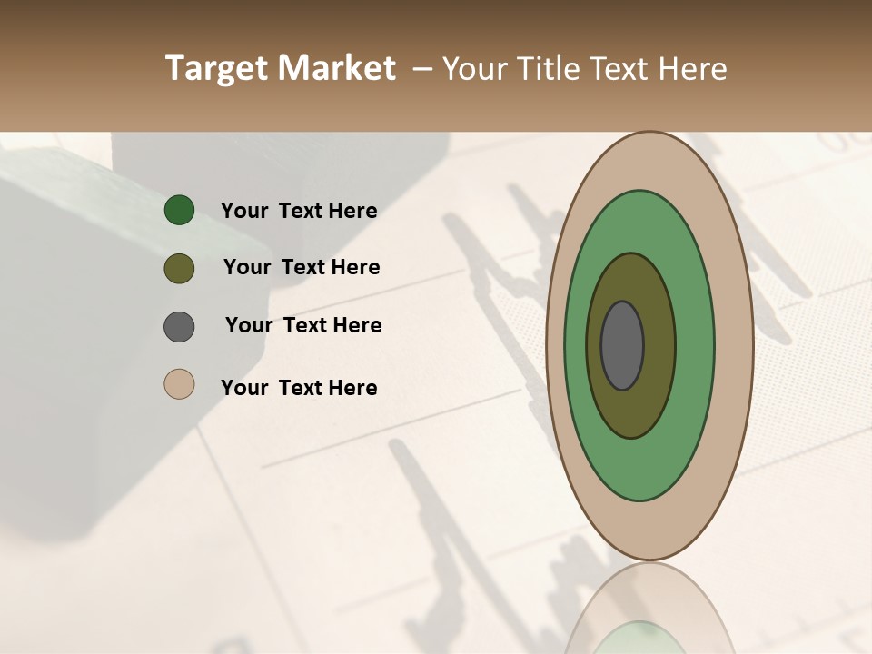 A Wooden Block On Top Of A Chart PowerPoint Template