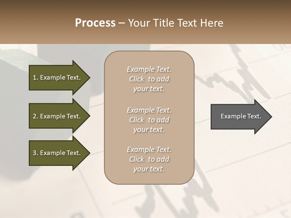 A Wooden Block On Top Of A Chart PowerPoint Template