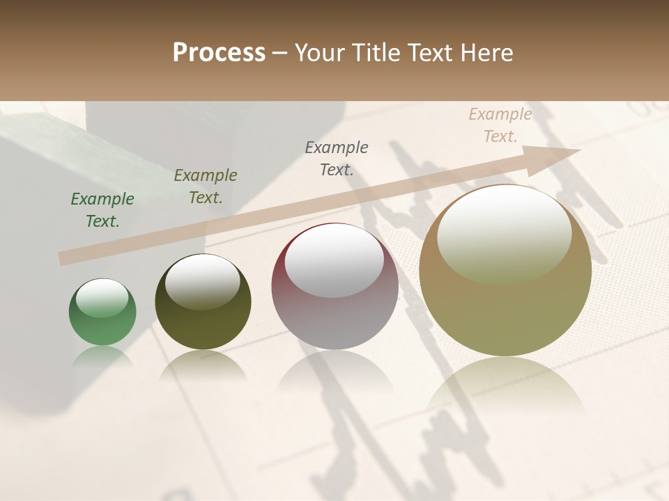 A Wooden Block On Top Of A Chart PowerPoint Template