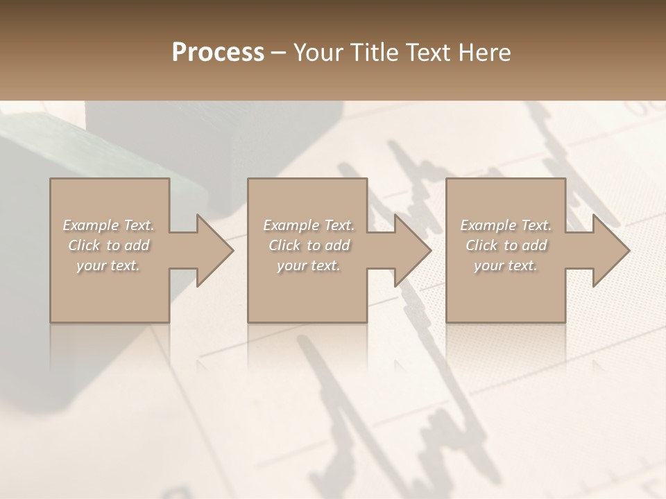 A Wooden Block On Top Of A Chart PowerPoint Template