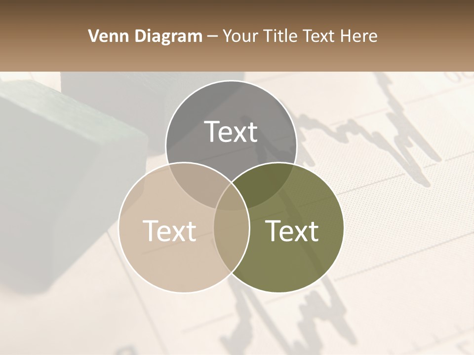 A Wooden Block On Top Of A Chart PowerPoint Template
