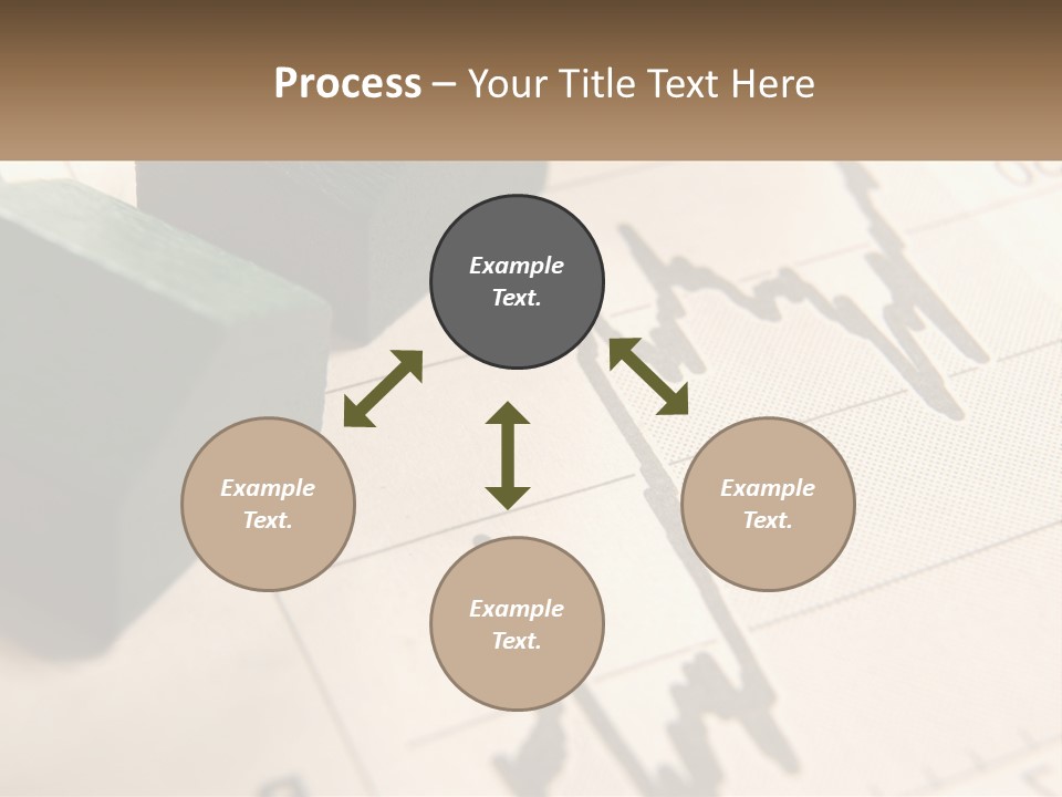 A Wooden Block On Top Of A Chart PowerPoint Template