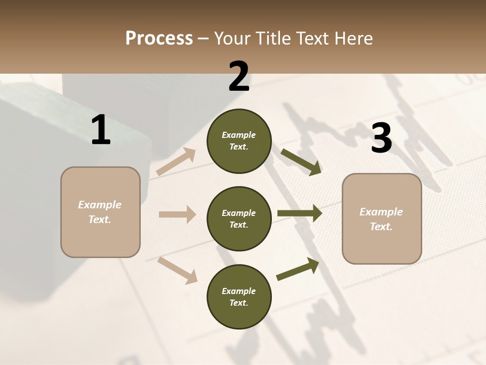 A Wooden Block On Top Of A Chart PowerPoint Template