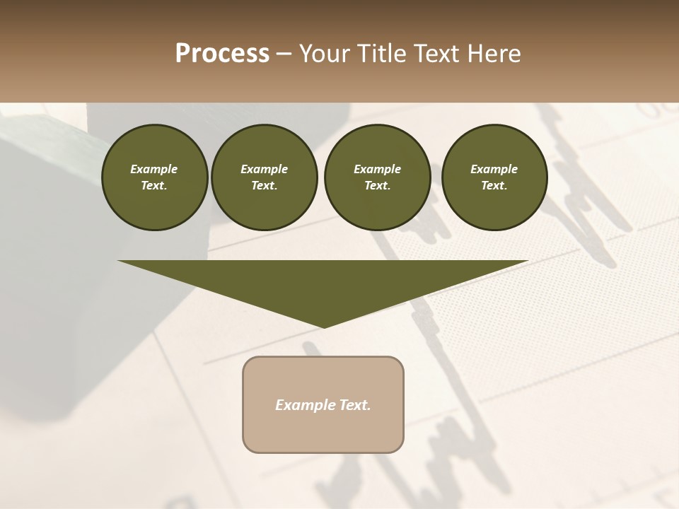 A Wooden Block On Top Of A Chart PowerPoint Template
