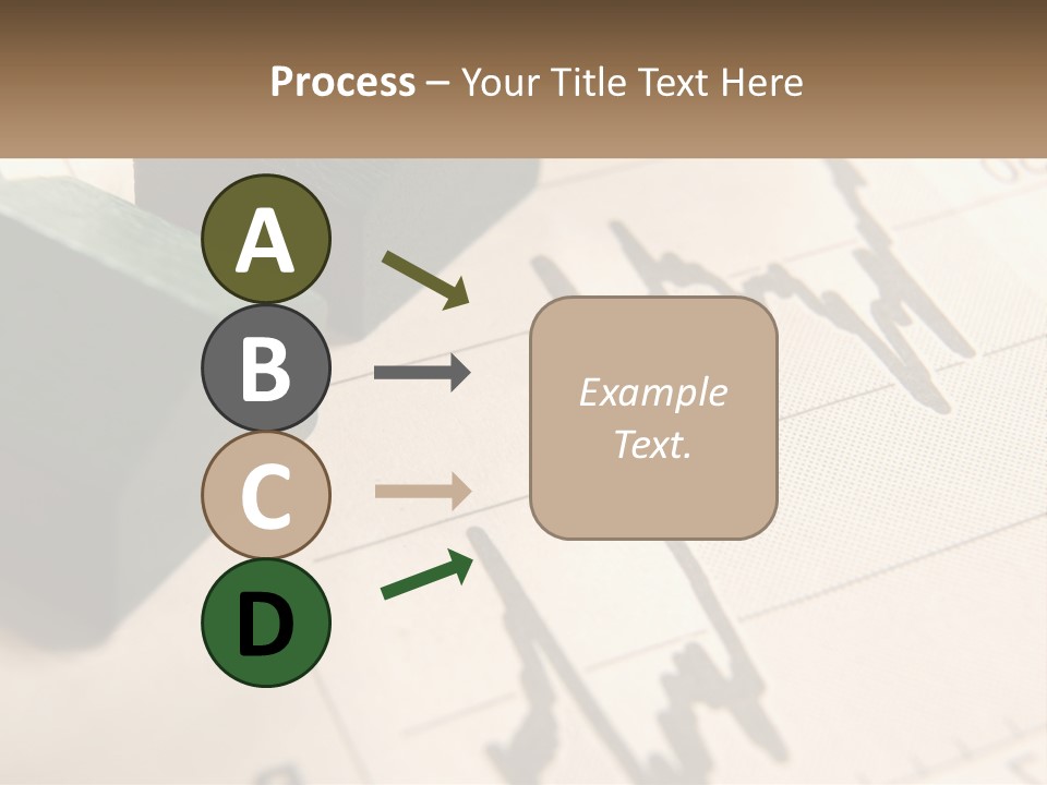 A Wooden Block On Top Of A Chart PowerPoint Template