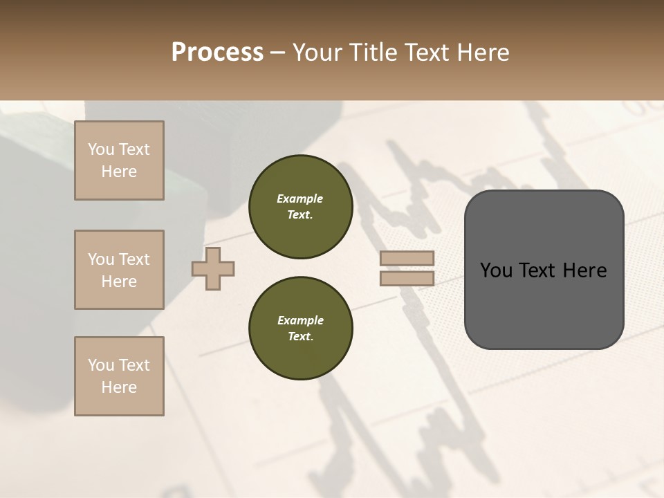 A Wooden Block On Top Of A Chart PowerPoint Template
