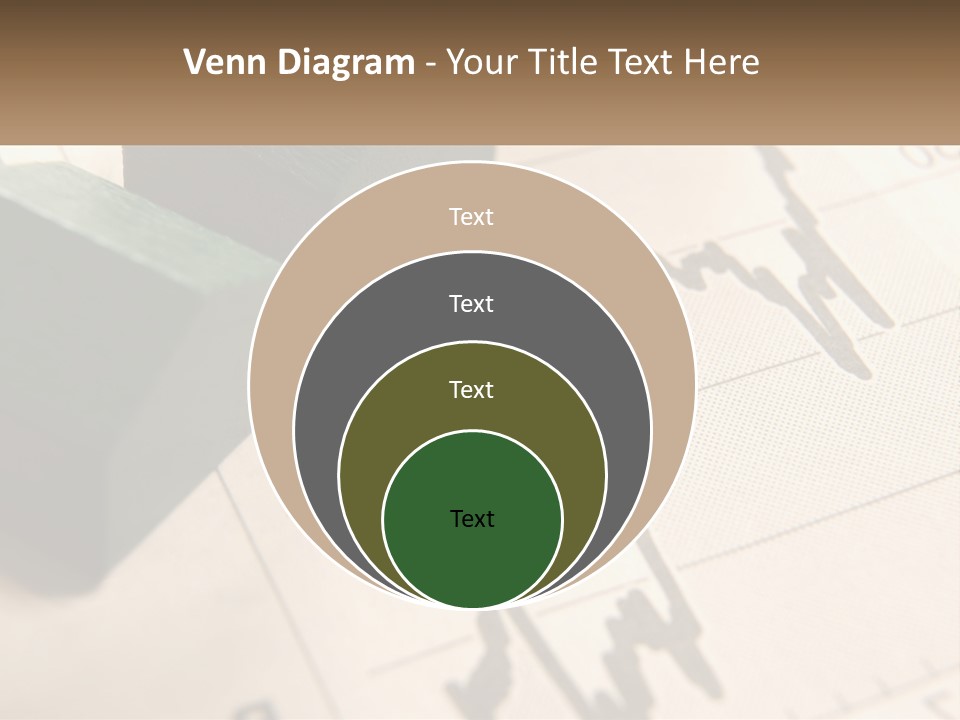 A Wooden Block On Top Of A Chart PowerPoint Template