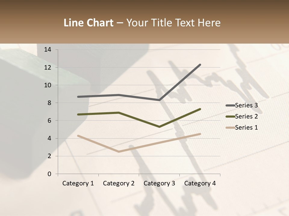 A Wooden Block On Top Of A Chart PowerPoint Template