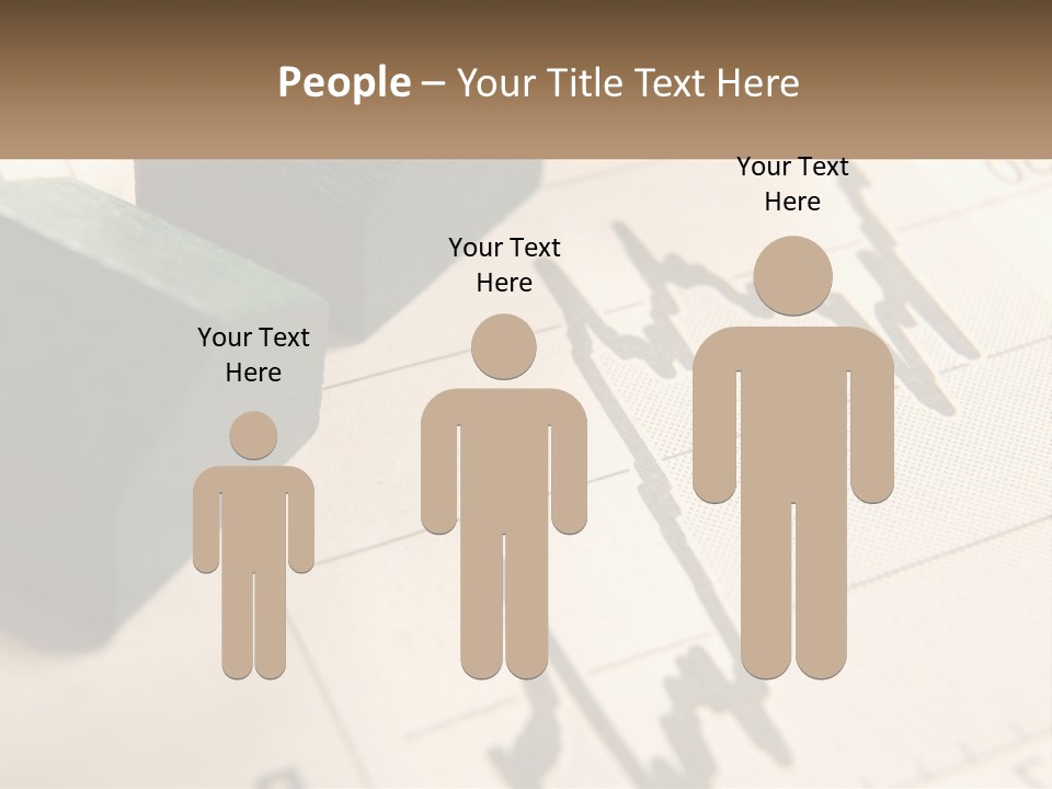 A Wooden Block On Top Of A Chart PowerPoint Template