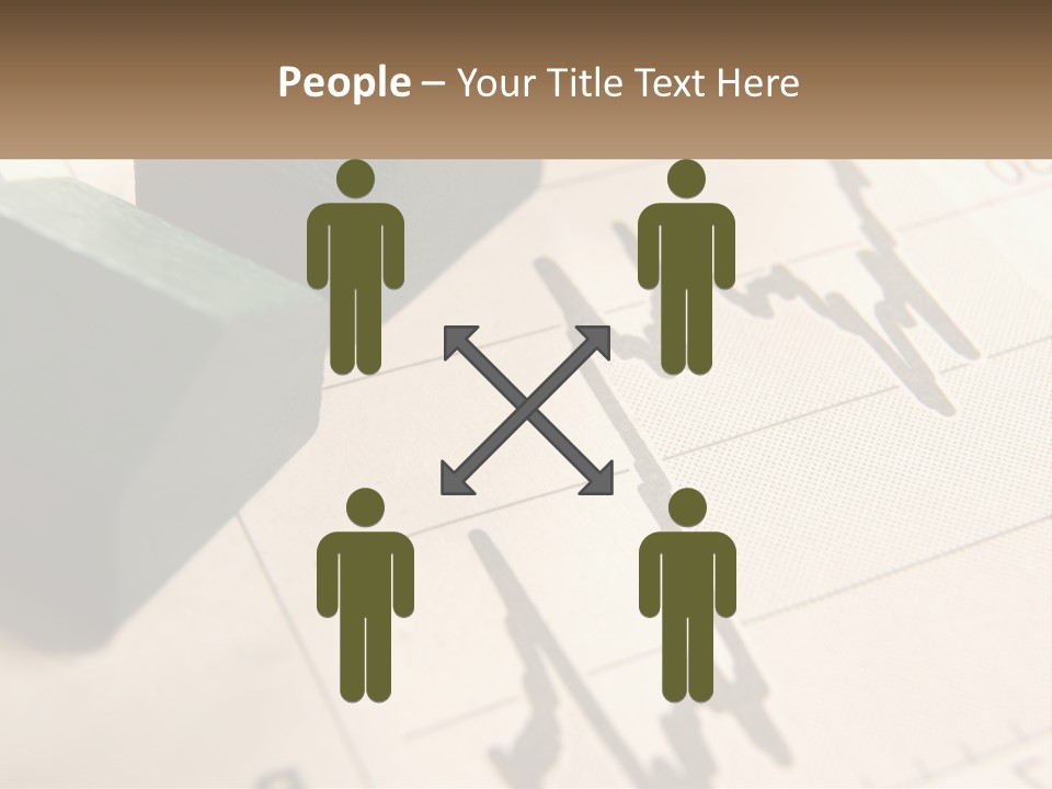 A Wooden Block On Top Of A Chart PowerPoint Template