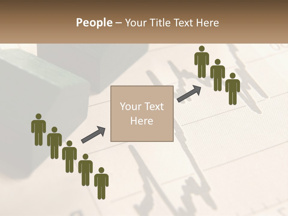 A Wooden Block On Top Of A Chart PowerPoint Template