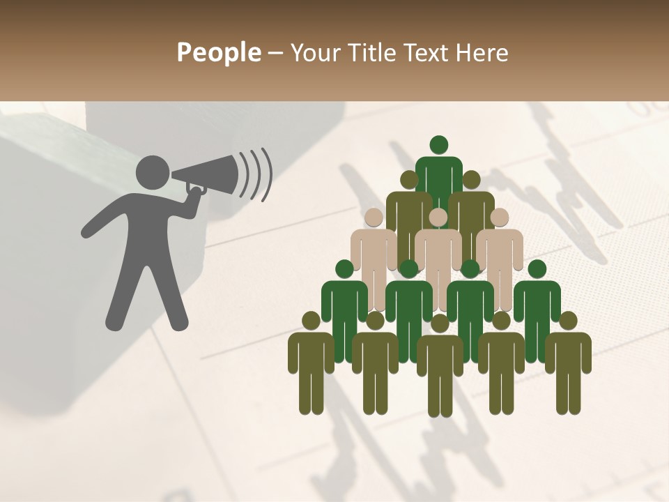 A Wooden Block On Top Of A Chart PowerPoint Template