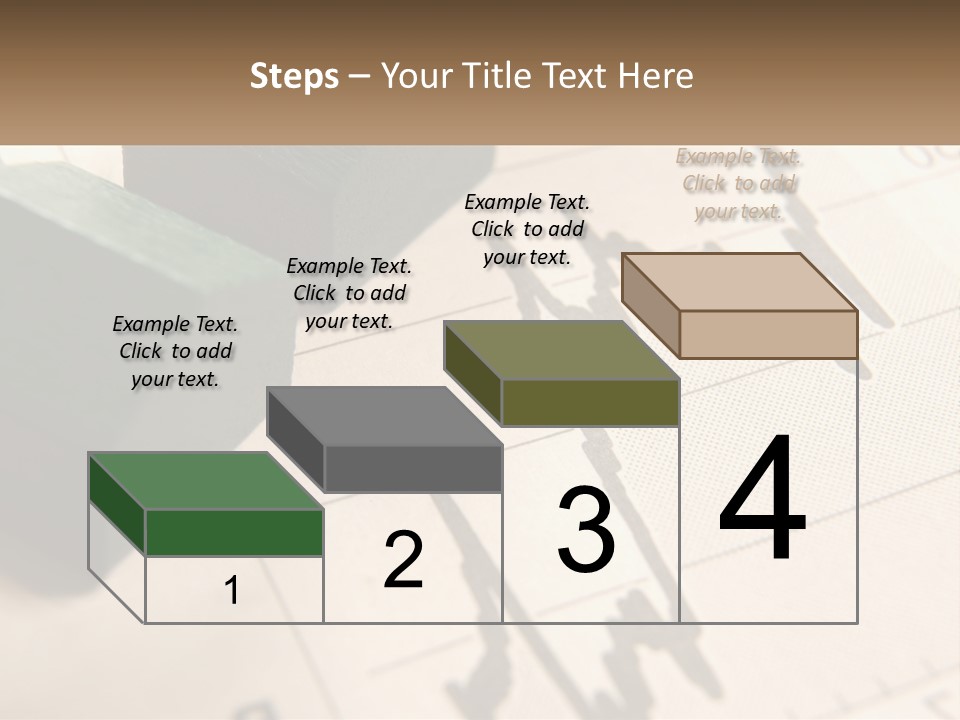 A Wooden Block On Top Of A Chart PowerPoint Template