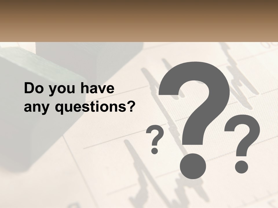 A Wooden Block On Top Of A Chart PowerPoint Template