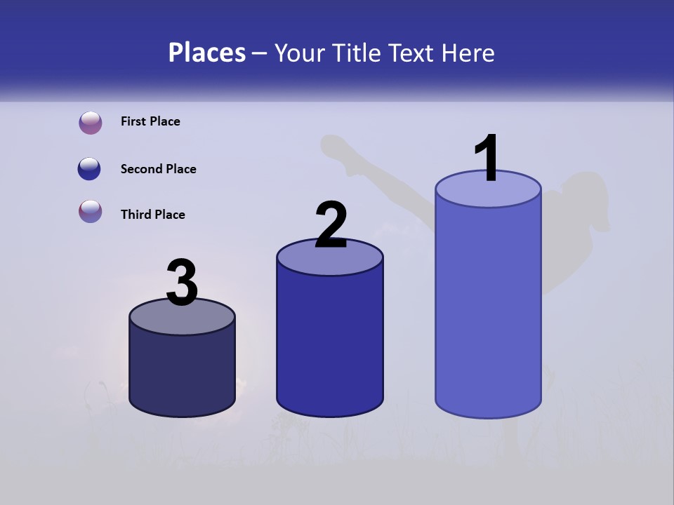 A Silhouette Of A Person Doing A Karate Kick PowerPoint Template