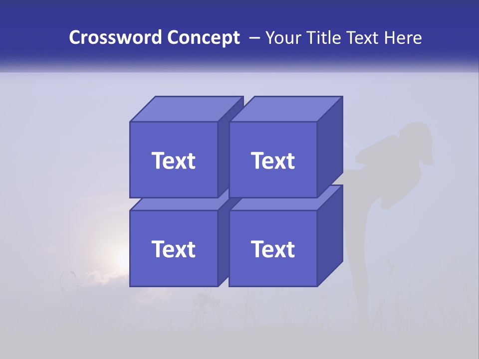 A Silhouette Of A Person Doing A Karate Kick PowerPoint Template