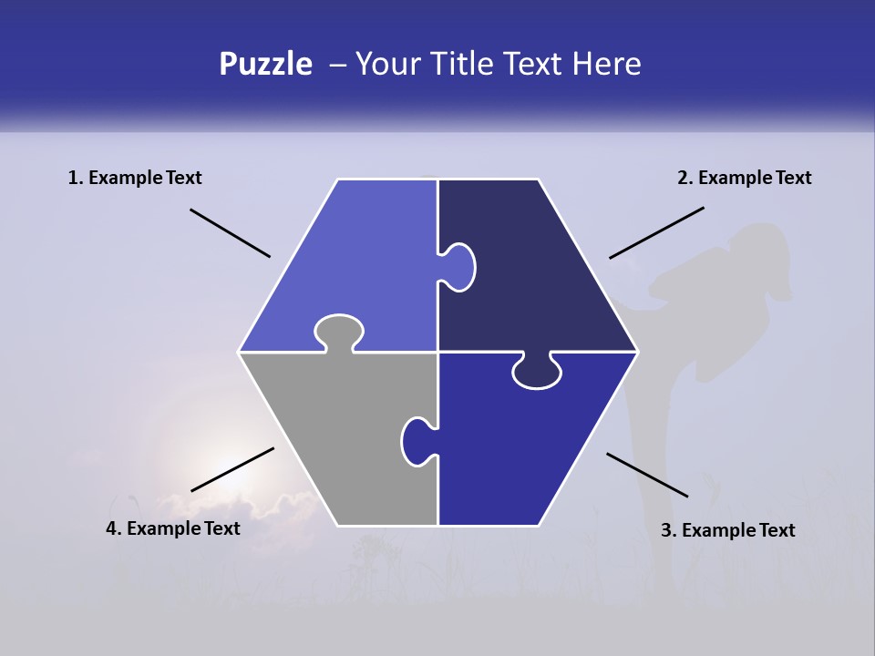 A Silhouette Of A Person Doing A Karate Kick PowerPoint Template