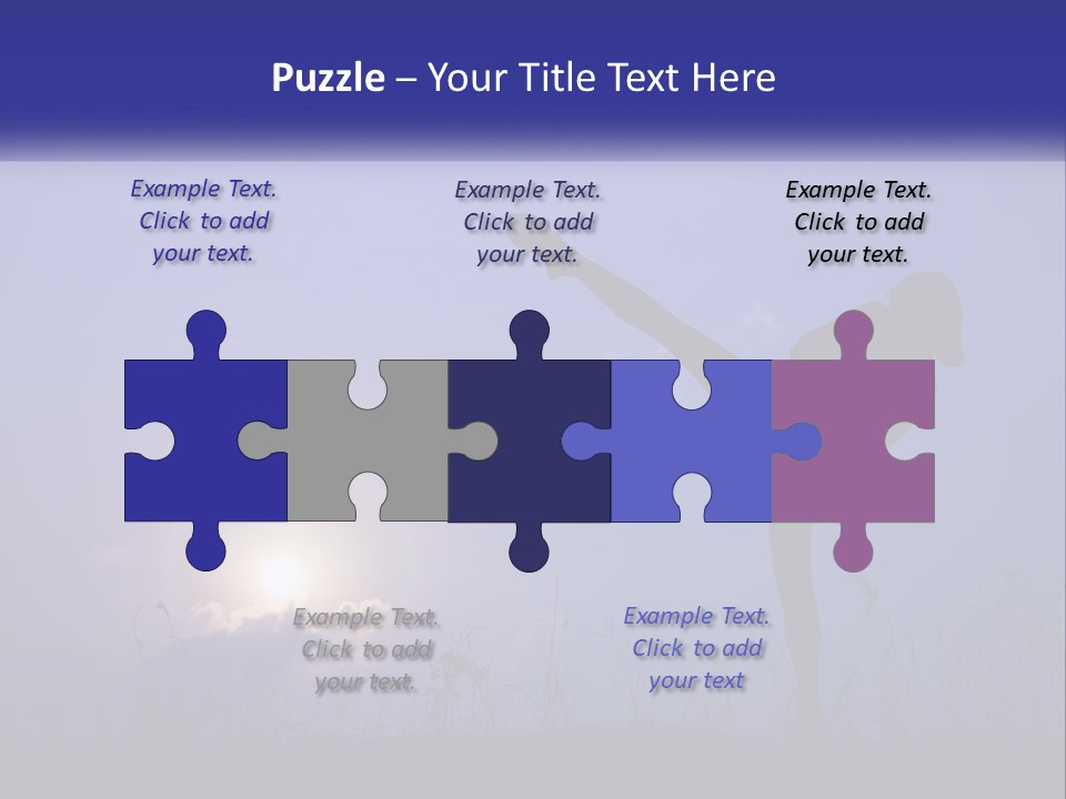 A Silhouette Of A Person Doing A Karate Kick PowerPoint Template